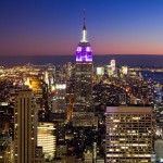 New York - Manhattan aerial dusk